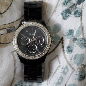 Black Fossil Watch